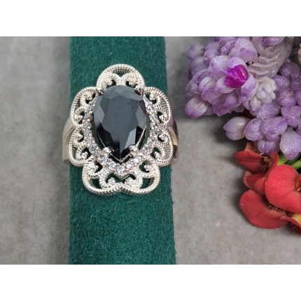 Anillo T6 Piedra Onix Negra