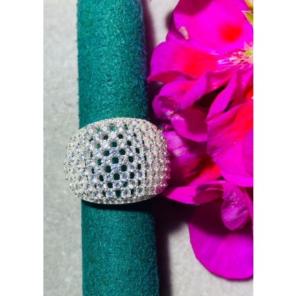 Anillo T8 Buchon circonia blanco