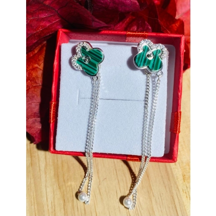 ARETES LARGO VANCLEEF VERDES