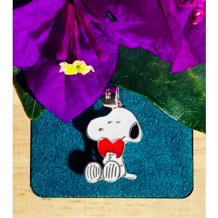 DIJE SNOOPY CORAZON ROJO