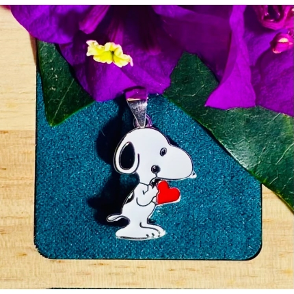 DIJE SNOOPY CORAZON ROJO PEQ