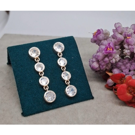 ARETES LARGOS CON CIRCONIA